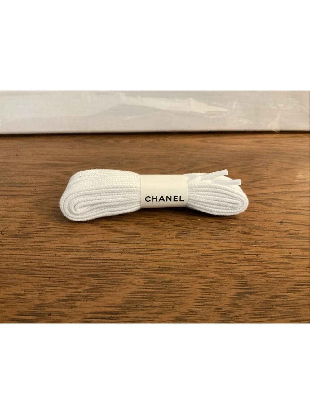 New Chanel White Shoelaces Running Laces Spare